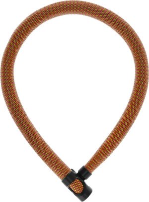 Abus Kettenschloss IVERA CHAIN 7210/85 mit 85 cm Länge & 7 mm starker Vierkantkette in der Farbe sparkling-orange