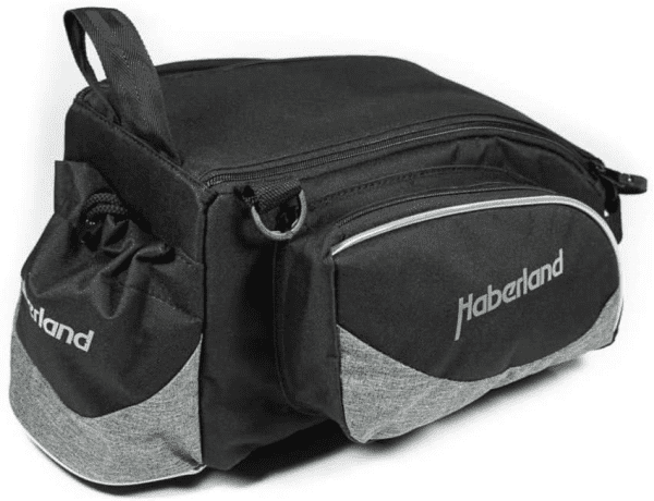 Haberland Gepäckträgeraufsatztasche, schwarz/grau