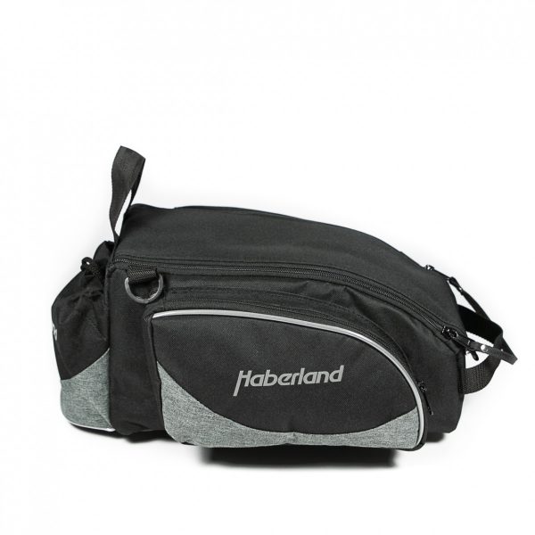 Haberland Gepäckträgeraufsatztasche, schwarz/grau