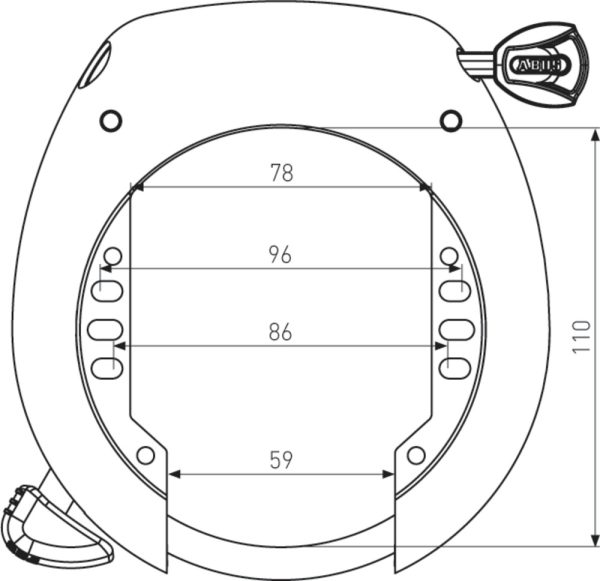 Abus Rahmenschloss SHIELD XPlus 5755L NR black OE – Bild 2