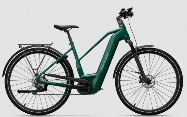E Bike Advanced Trekking Pro mit grünem Trapez-Rahmen