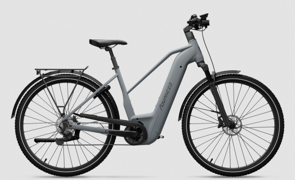 E Bike Advanced TREKKING PRO als Trapez-Rahmen in der Farbe elefant-grey-matt, Modell 2023