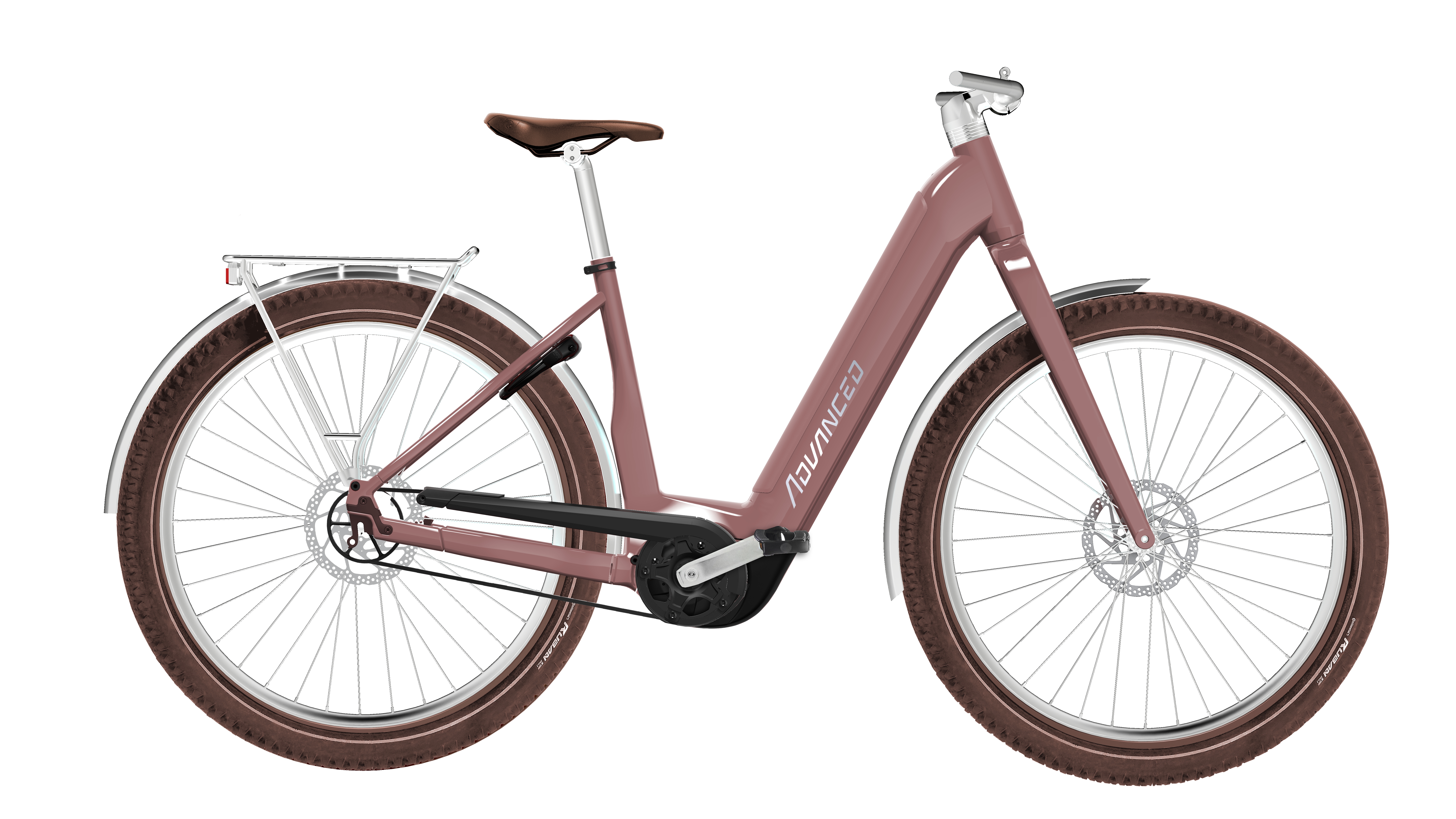 E Bike Advanced URBAN PRO mit 500 Wh-Akku als Wave-Rahmen in der Farbe blushed-pink