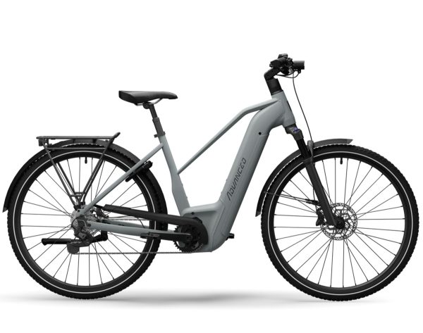 E Bike Advanced TREKKING PRO mit 750 Wh-Akku, stufenloser Gangschaltung & & Suntour-Gabel als Trapez-Rahmen in der Farbe elefant grey