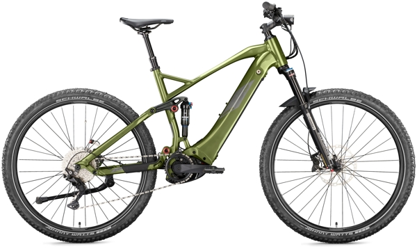 Morrison YUROK FS mit 27,5"-Laufrädern & 750 Wh-Akku als Fullsuspension-Rahmen in der Farbe light-olive