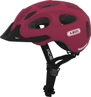 Abus Fahrradhelm YOUN-I ACE in der Farbe cherry-red