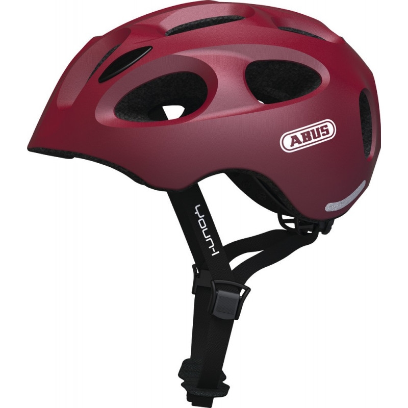 Abus Fahrradhelm YOUN-I in der Farbe cherry-red