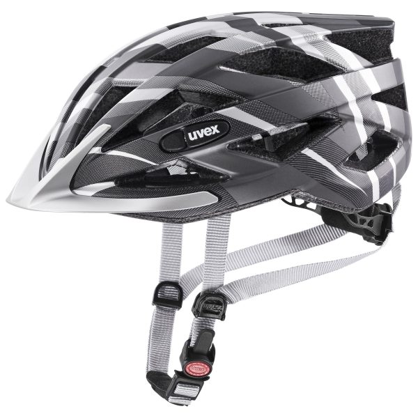 Uvex AIR WING CC Fahrradhelm in der Farbe black silver matt