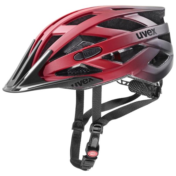 Uvex I-VO CC Fahrradhelm in der Farbe red black matt