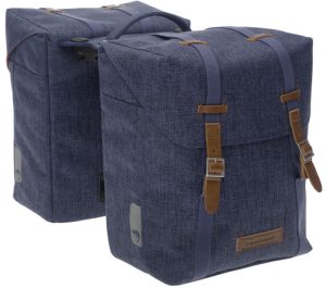 New Looxs Doppelpacktasche MONDI DOUBLE COTTON II für das Befestigungssytem RACKTIME mit 25 l Volumen in der Farbe blue