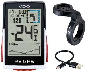 VDO Fahrradcomputer R5 GPS inkl. Over-Clamp (Befestigung)