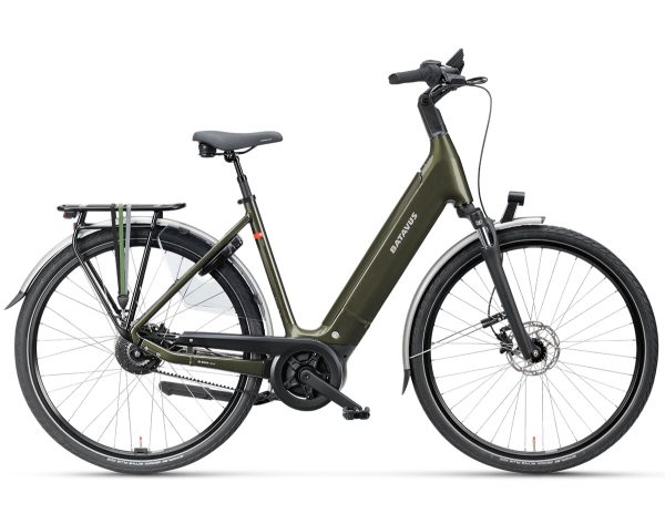 Batavus FINEZ E-GO POWER EXCLUSIVE PLUS als Wave-Rahmen in der Farbe savanna green