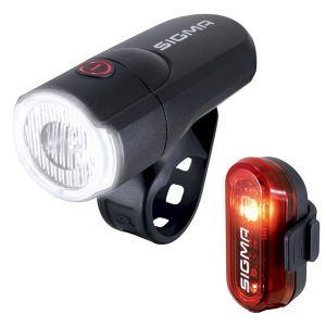 Sigma LED Batterieleuchten Set AURA 30 Lux + CURVE