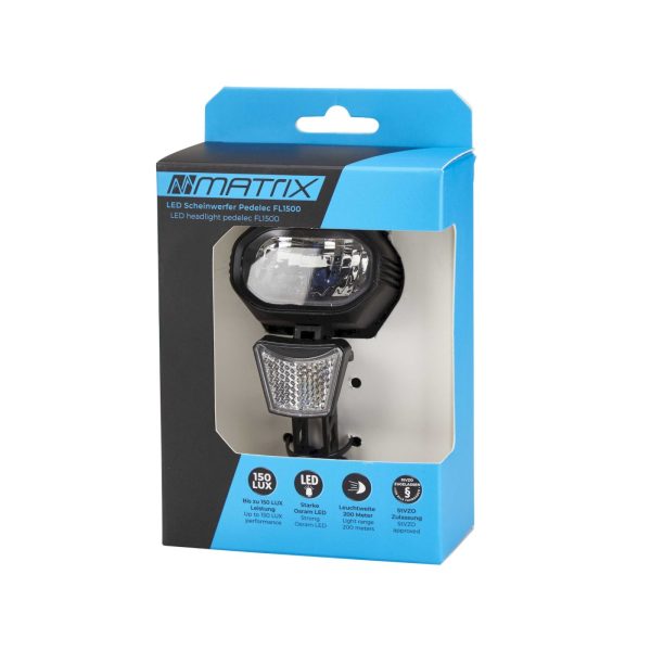 Matrix LED Scheinwerfer FL1500 150 Lux f. E-Bike – Bild 2
