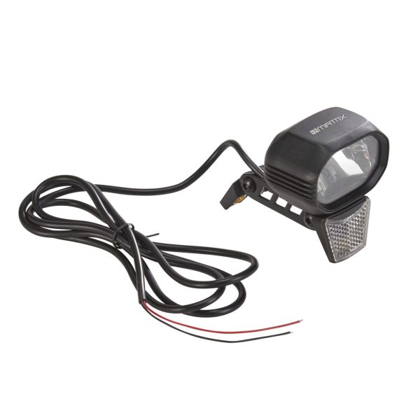 Matrix LED Scheinwerfer FL1500 mit 150 Lux für E-Bikes in der Farbe schwarz