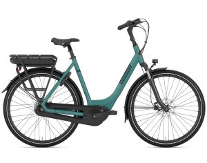 Gazelle PARIS C8 mit 500 Wh-Akku als Wave-Rahmen in der Farbe thyme green matt