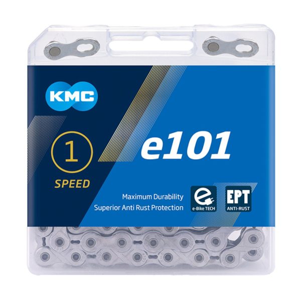 KMC E-Bike Kette E101 EPT in der Farbe silber