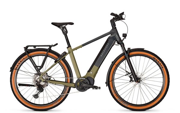 Kalkhoff ENTICE 5 ADVANCED+ LTD als Diamant-Rahmen in der Farbe black urbangreen matt