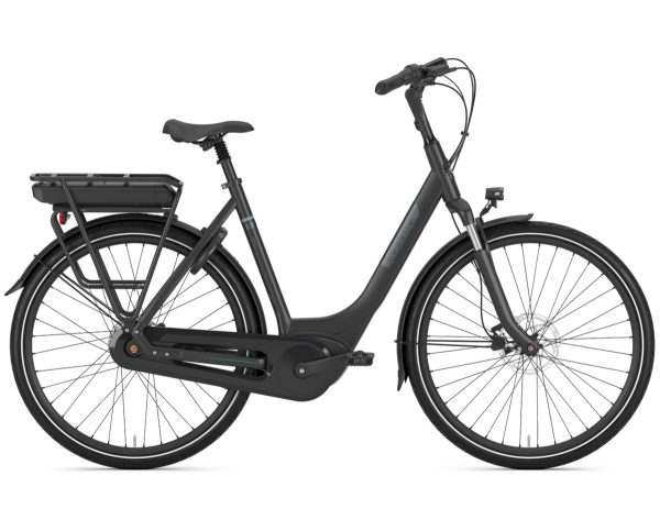 Gazelle PARIS C8 RT (Rücktritt) mit 500 Wh-Akku als Wave-Rahmen in der Farbe black matt