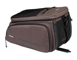 Basil Gepäckträgertasche MOVE MIK mit 10 - 26 l Volumen in der Farbe braun