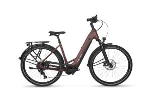 Falter E 7.0 PLUS mit 800 Wh-Akku als Wave-Rahmen in der Farbe wine red