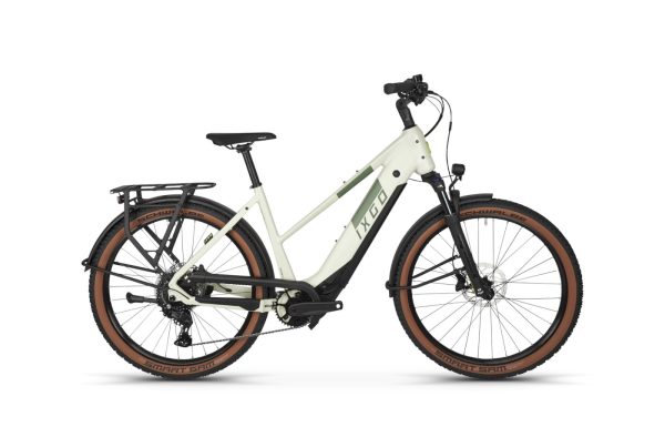 Ixgo MT-E THREE + mit 600 Wh-Akku als Trapez-Rahmen in der Farbe frost