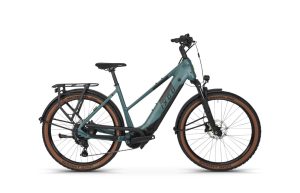 Ixgo MT-E THREE + mit 600 Wh-Akku als Trapez-Rahmen in der Farbe marsh