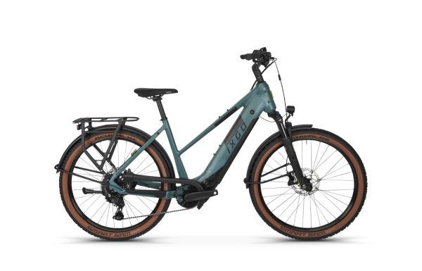 Ixgo MT-E THREE + mit 600 Wh-Akku als Trapez-Rahmen in der Farbe marsh