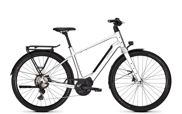 Kalkhoff ENDEAVOUR L EXCITE FL (Freilauf) mit 12-Gang Schaltung & 400 Wh-Akku als Diamant-Rahmen in der Farbe nepalsilver glossy, Modell 2025