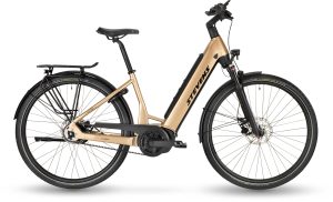 Stevens E-BRIONE LUXE als Wave-Rahmen in der Farbe golden sand