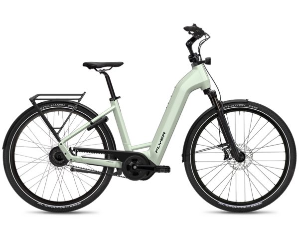 Flyer GOTOUR 5.43R (Rücktritt) mit 750 Wh-Akku als Wave-Rahmen in der Farbe frosty sage gloss