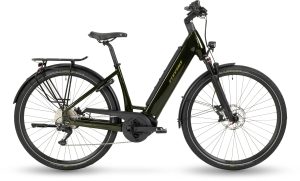 Stevens E-TRITON 7.6.1 als Wave-Rahmen mit 625 Wh-Akku in der Farbe deep green