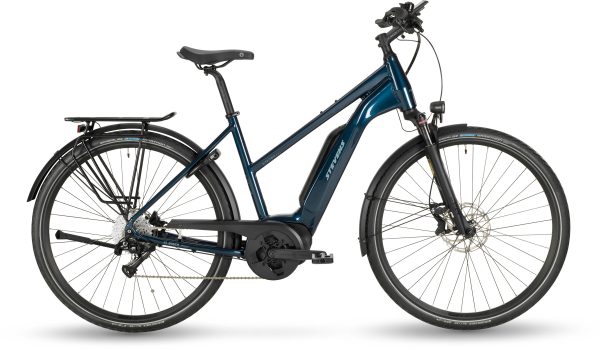 Stevens E-TRITON 5.5.1 mit 545 Wh-Akku als Trapez-Rahmen in der Farbe india ink, Modell 2023