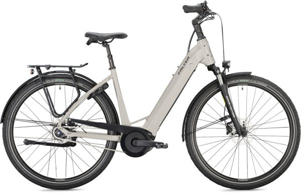 Falter E 9.4 RT (Rücktritt) mit 625 Wh-Akku als Wave-Rahmen in der Farbe warm grey