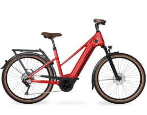 Velo de Ville SEB 890 PRO FL (Freilauf) mit Shimano CUES-Schaltung als Trapez-Rahmen in der Farbe scarlet red glanz