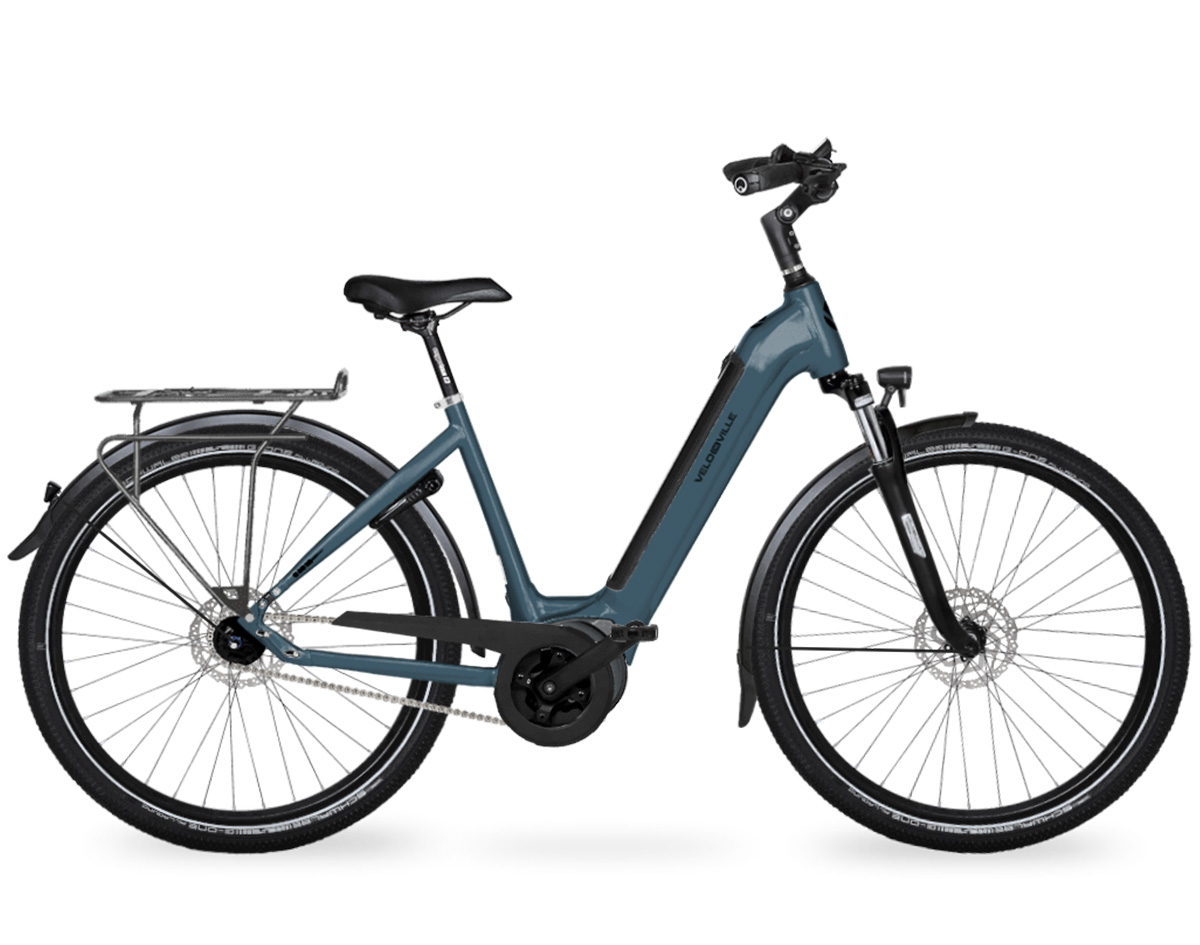 Velo de Ville SEB890 PURE mit Shimano Nexus-Schaltung als Wave-Rahmen in der Farbe petrol blue matt