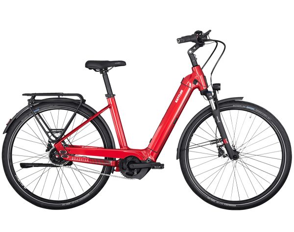 Kettler QUADRIGA P5 FL (Freilauf) mit 625 Wh-Akku als Wave-Rahmen in der Farbe classic red shiny, Modell 2023