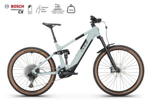 Ixgo MXF-E FOUR mit 750 Wh-Akku als Trapez-Rahmen in der Farbe gum leaf