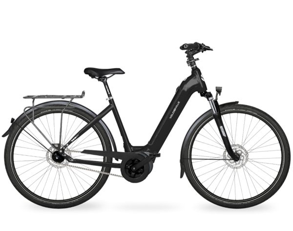 Velo de Ville AEB490 SMOOTH RT (Rücktritt)  mit 8-Gang-Schaltung & 500 Wh-Akku als Wave-Rahmen in der Farbe deep black matt, Modell 2022/23