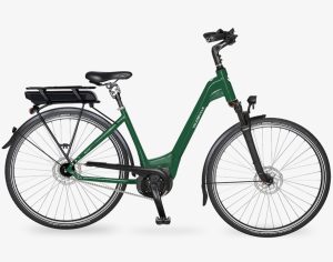 Velo de Ville CEB800 COMF RT (Rücktritt) mit 5-Gang Nabenschaltung & 500 Wh-Akku als Wave-Rahmen in der Farbe british green matt, Modell 2022/23