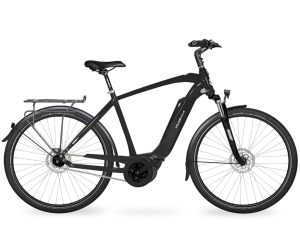 Velo de Ville AEB800 RT (Rücktritt) mit 5-Gang-Schaltung & 500 Wh-Akku als Diamant-Rahmen in der Farbe deep black matt, Modell 2024