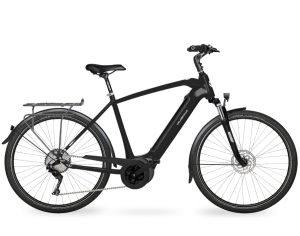 Velo de Ville AEB890 SMOOTH FL (Freilauf) mit 11-Gang-Kettenschaltung & 625 Wh-Akku bis 160 kg als Diamant-Rahmen in der Farbe deep black matt, Modell 2022/23