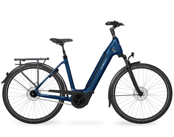 Velo de Ville AEB890 FL (Freilauf) mit 5-Gang-Kettenschaltung & 625 Wh-Akku als Wave-Rahmen in der Farbe night blue, Modell 2024