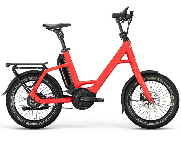 QIO EINS P-E FL (Freilauf) mit Enviolo TR-Schaltung & 545 Wh-Akku als Unisex-Rahmen in der Farbe imola red matt, Modell 2025