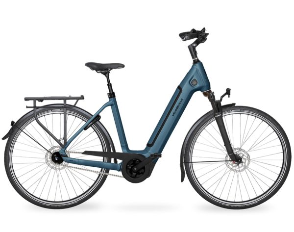 Velo de Ville AEB 490 PRO RT (Rücktritt) mit 500 Wh-Akku als Wave-Rahmen in der Farbe petrol blue matt, Modell 2025