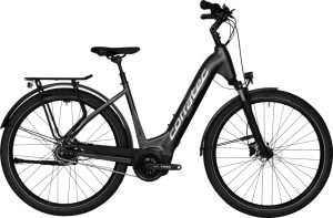 Corratec E-Power Trekking P6 8SC als Wave-Rahmen in der Farbe blue gray metallic