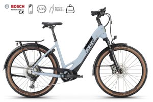 Ixgo MT-E FIVE mit 750 Wh-Akku als Wave-Rahmen in der Farbe ashen