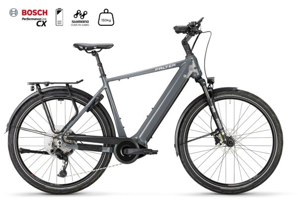 E 9.4 mit 625 Wh-Akku als Diamant-Rahmen in der Farbe cool grey, Modell 2025