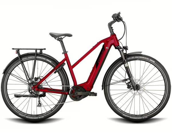 Conway CAIRON T 2.0 mit 625 Wh-Akku als Trapez-Rahmen in der Farbe red metallic black metallic, Modell 2022