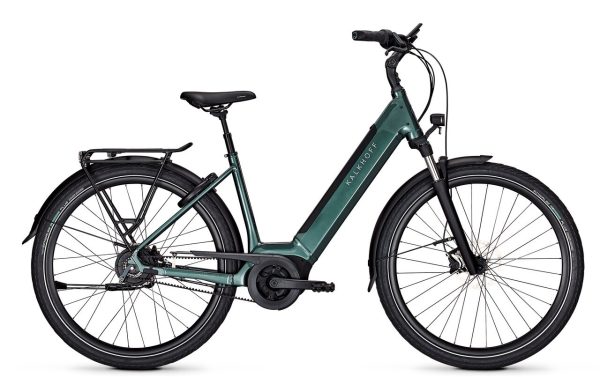 Kalkhoff IMAGE 3 EXCITE BLX FL (Freilauf) mit 500 Wh-Akku als Wave-Rahmen in der Farbe techgreen glossy